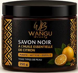 SAVON NOIR A L’HUILE ESSENTIELLE DE CITRON